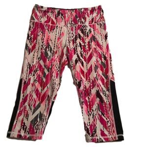 Victoria’s Secret Sport VSX Pink|Black Capri Pants Sz M